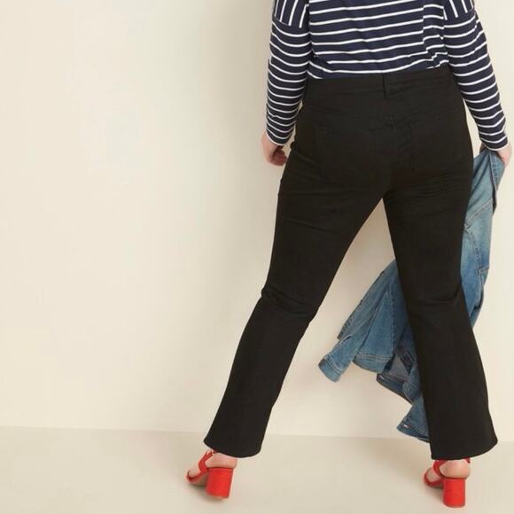 Old Navy Plus Women’s Mid Rise Kicker Bootcut Jean Size 22 2X Black - Picture 7 of 16